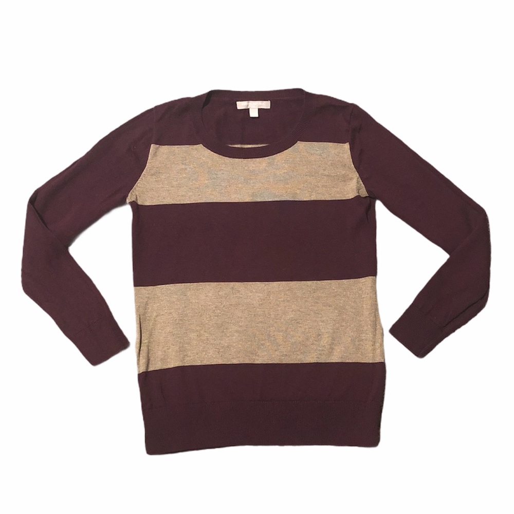 NWOT Maroon & Tan Banana Republic Sweater